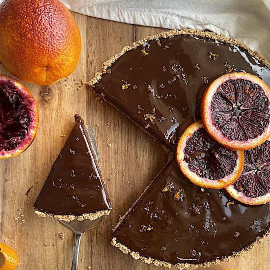 Blood Orange Chocolate Tart