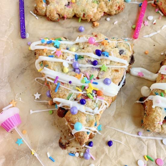 Triple Chip Birthday Scones