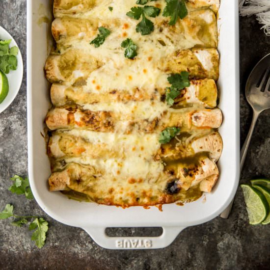 Black Bean and Zucchini Enchiladas