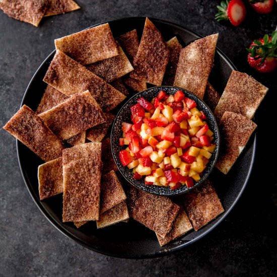 Fruit Salsa with Cinnamon Chips