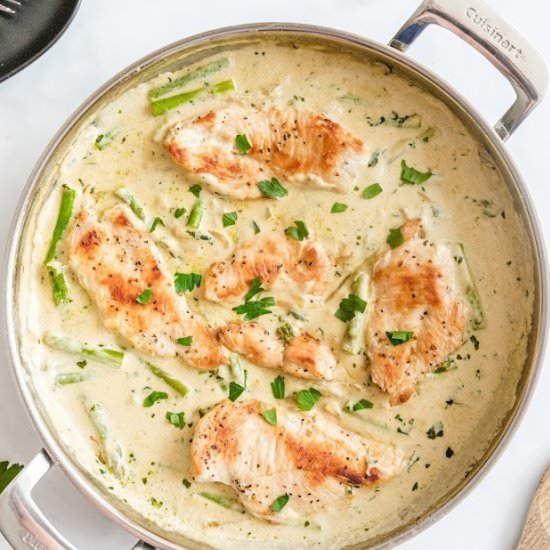 Creamy Chicken and Asparagus