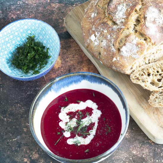Vibrant beetroot soup