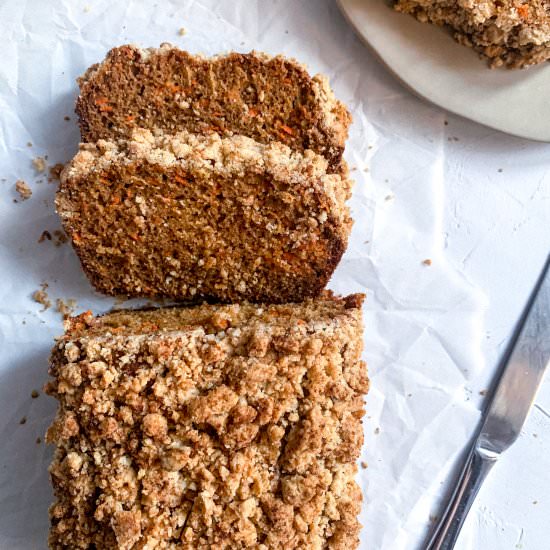 Cinnamon Streusel Carrot Cake Loaf