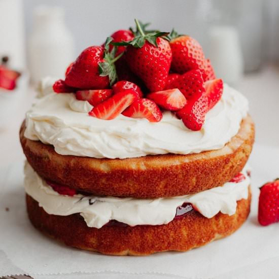 Strawberry Filled Cake