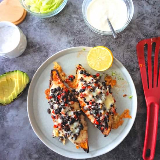 sweet potatoes with black beans
