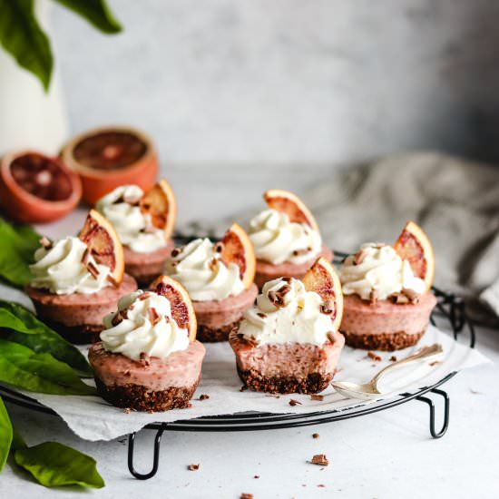 Mini Blood Orange Chia Pudding Cake