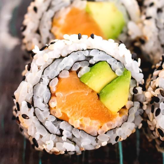 Spicy Salmon Roll Sushi