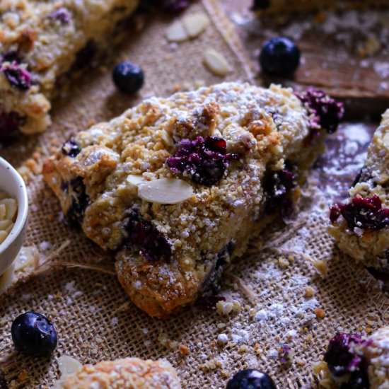 Vegan Streusel Blueberry Scones