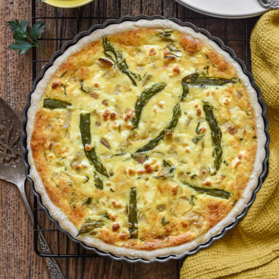 Asparagus Goat Cheese Quiche