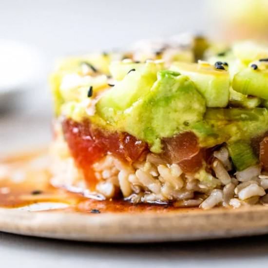 Ahi Tuna Poke Stacks