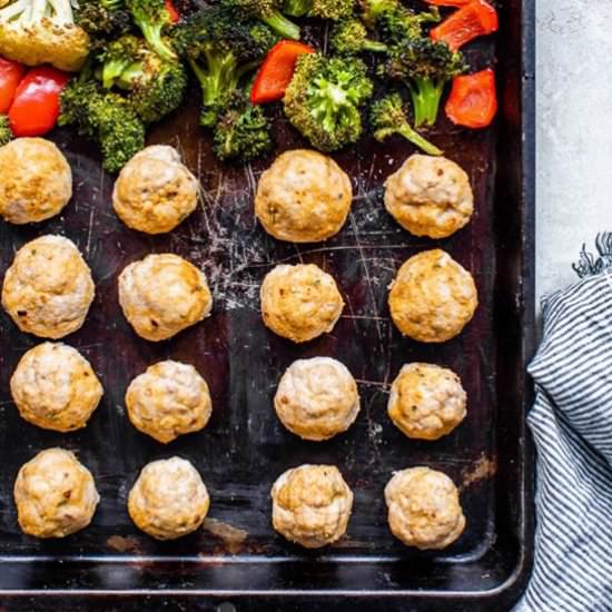 Italian Meatball Sheet Pan Dinner