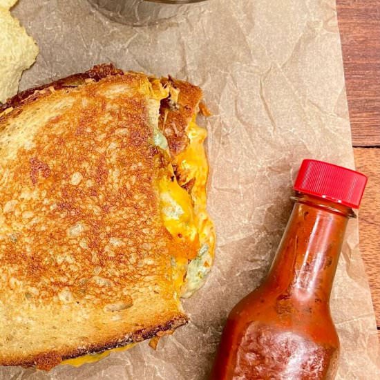 Buffalo Chicken Grilled Cheese
