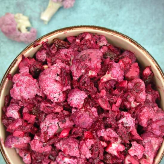Beet and Cauliflower Raw Slaw