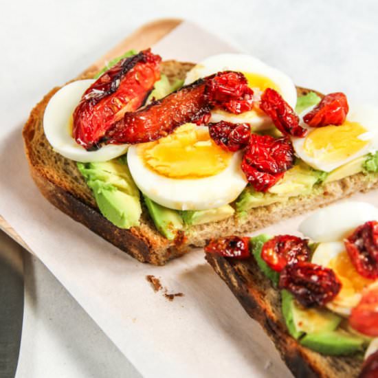 Avocado Toast with Hard-Boiled Eggs