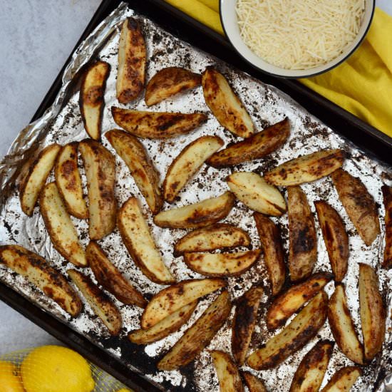 Lemon Parmesan Potato Wedges