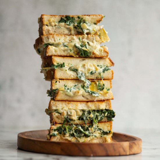 Spinach Artichoke Grilled Cheese