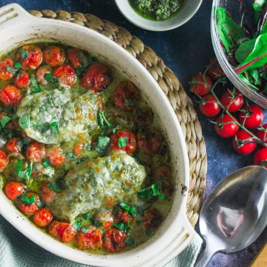 Pesto Chicken Traybake