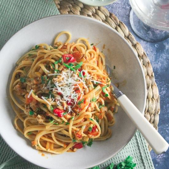Easy Turkey Bolognese