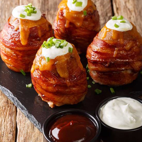 Bacon-Wrapped Volcano Potatoes