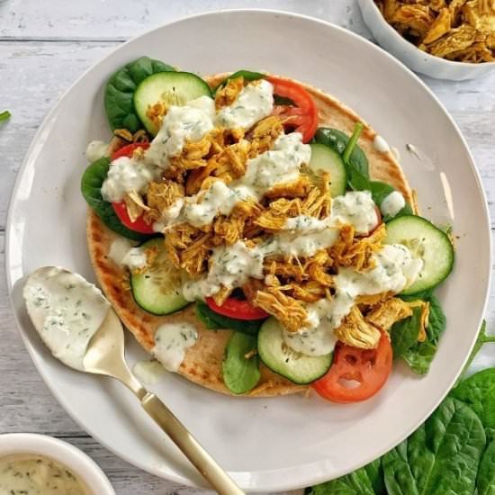 Instant Pot Chicken Shawarma Wraps