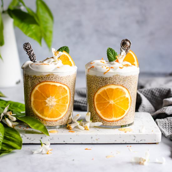 Orange Creamsicle Chia Pudding