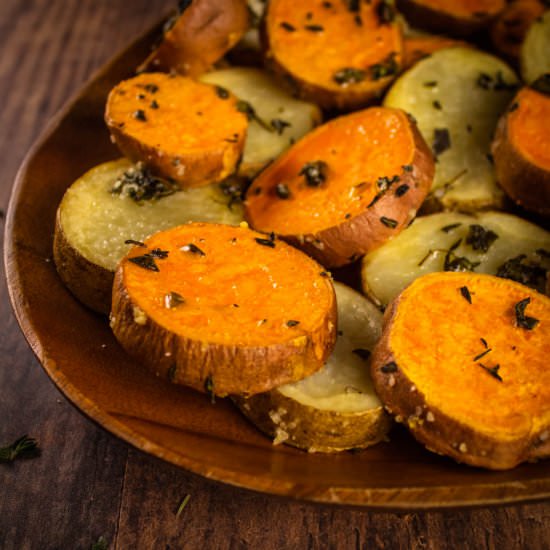 Herb Roasted Sliced Potatoes