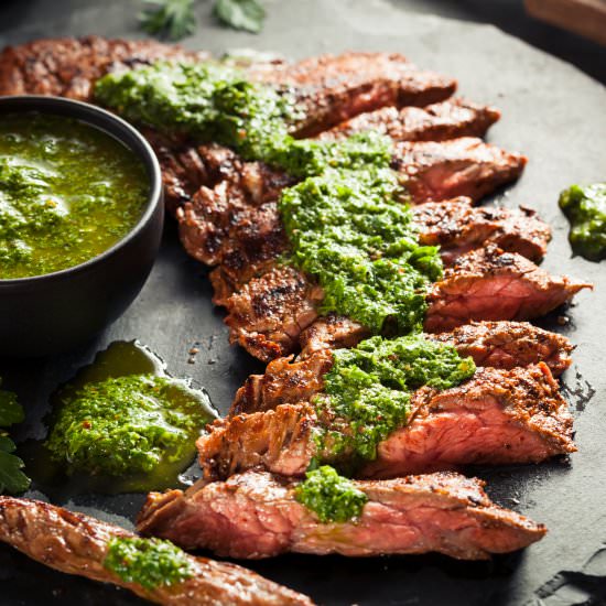 Skirt Steak with Chimichurri Sauce