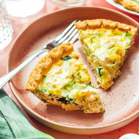Goat Cheese & Leek Quiche