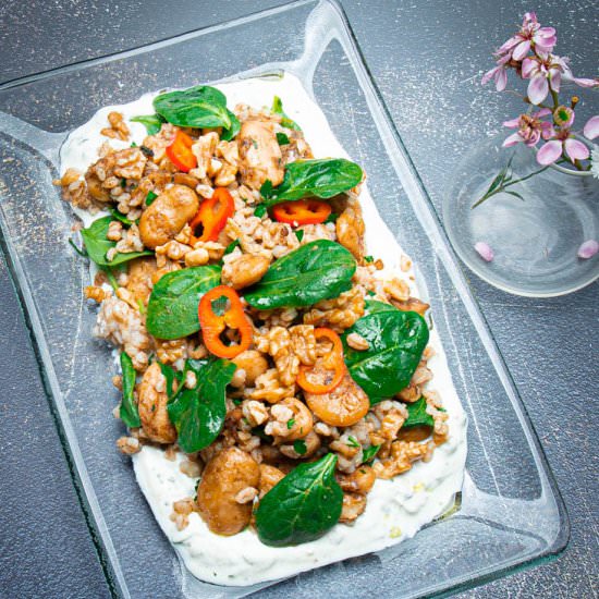 Fried Royal Corona Bean Salad
