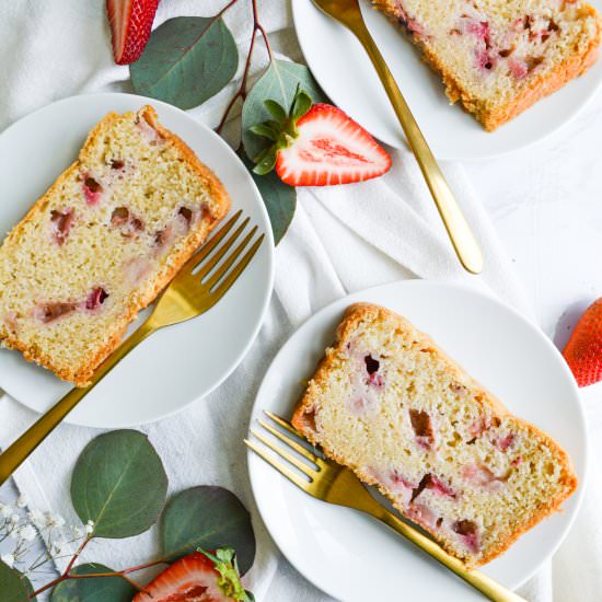 Vegan Strawberry Pound Cake