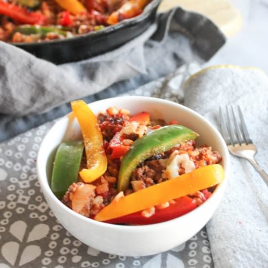 deconstructed stuffed peppers
