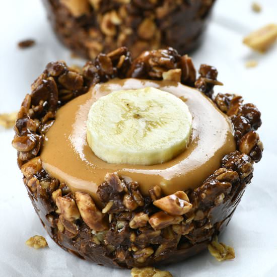 Chocolate Granola Cups