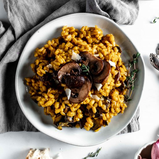 saffron barley risotto