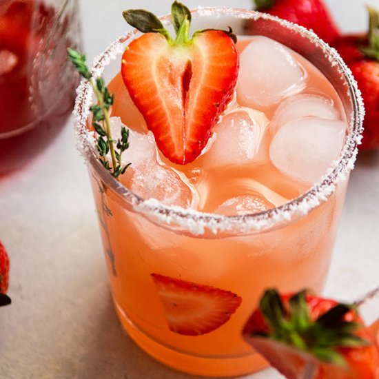 Strawberry Thyme Cocktails