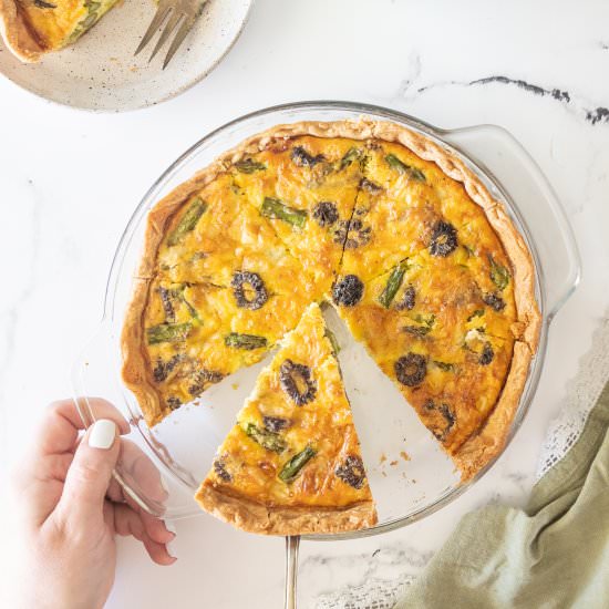 Morel Asparagus Gruyere Quiche