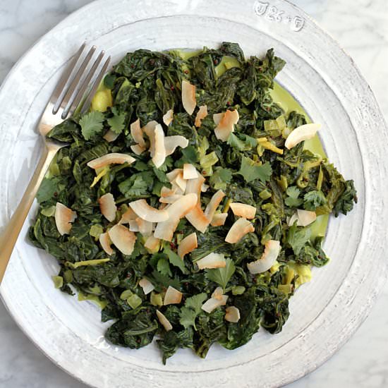 Coconut Creamed Greens