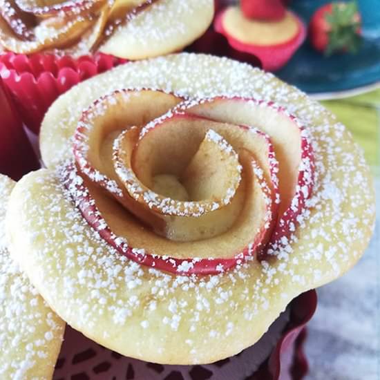 Vanilla Rose Apple Cupcakes