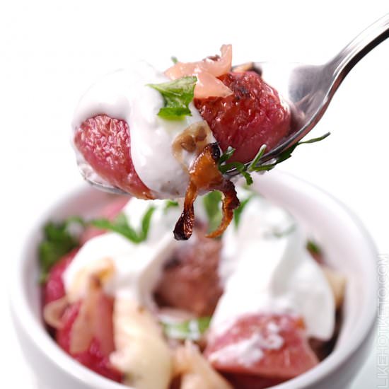 Loaded Roasted Radishes