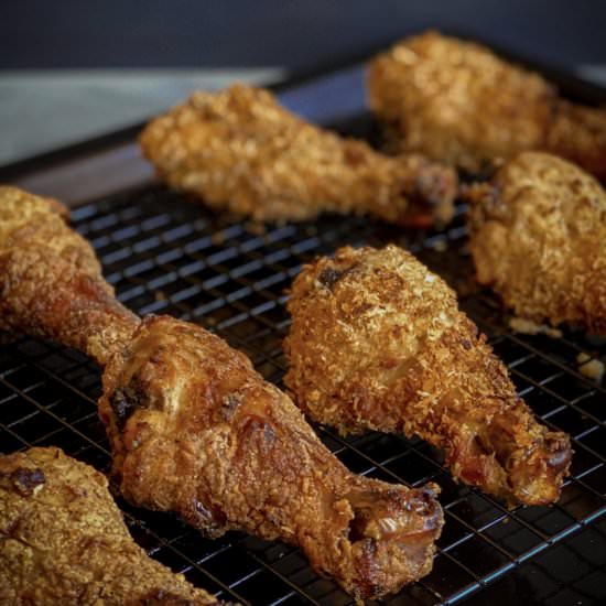 The Crunchiest Oven Fried Chicken