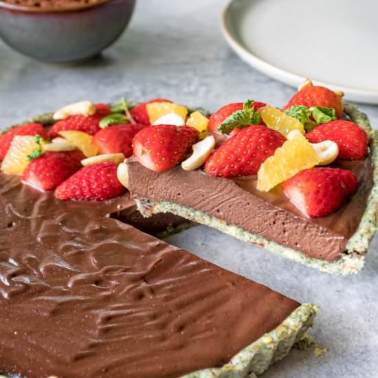 Raw Cacao & Orange Vegan Cheesecake