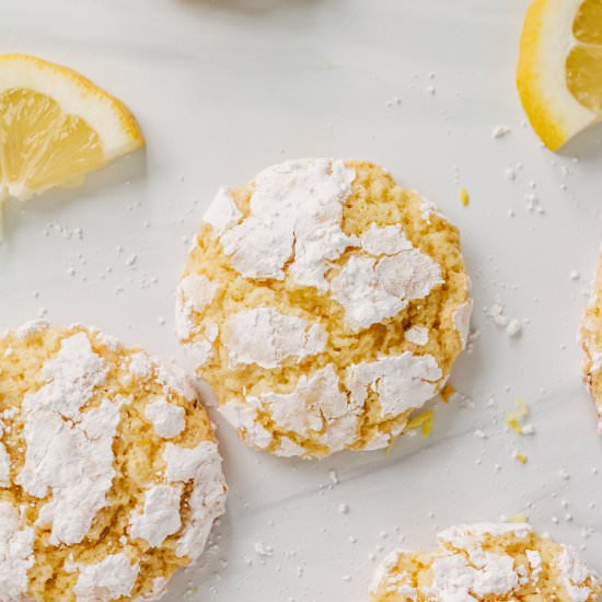 Coconut Lemon Crackle Cookies