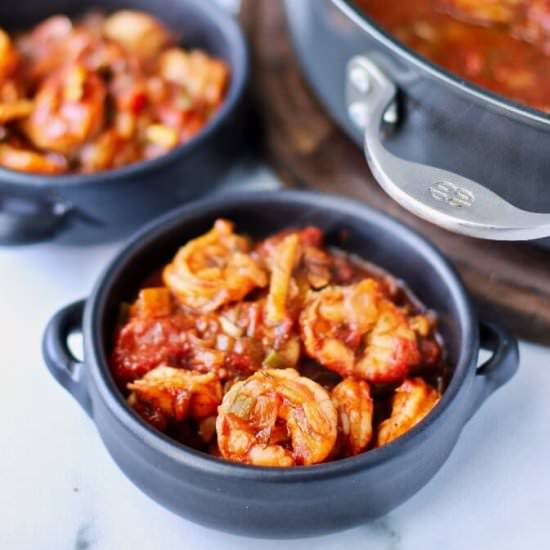 Shrimp in Tomato and Chile Sauce