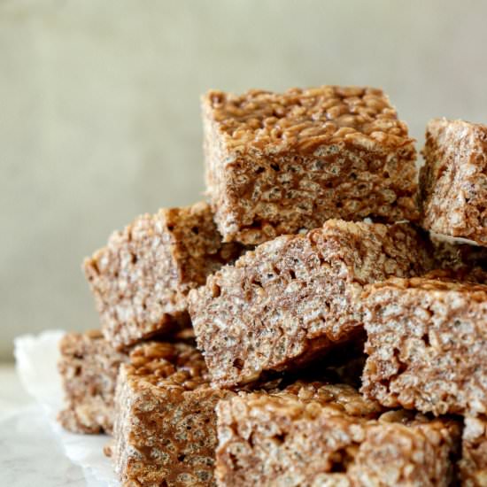 Nutella Rice Crispy Squares