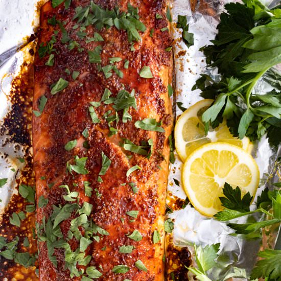 Smoky Brown Sugar & Mustard Salmon