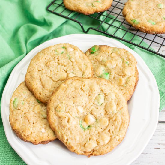 Key lime pie M&M cookies