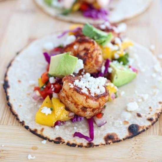 Shrimp Tacos with Mango Salsa