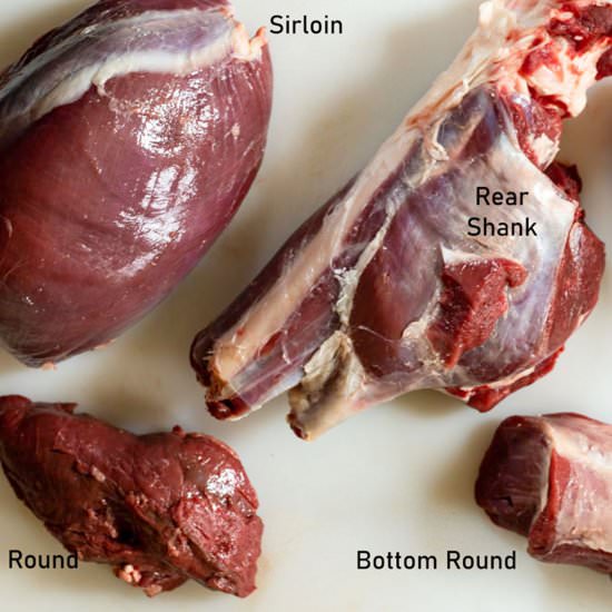 Venison cuts plus their uses