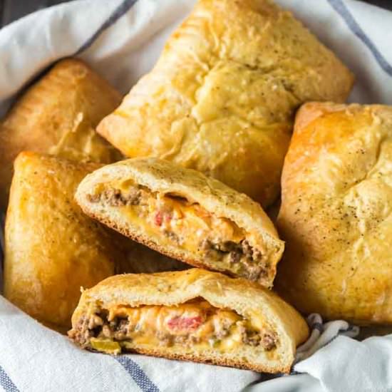 Pimento Cheeseburger Hand Pies
