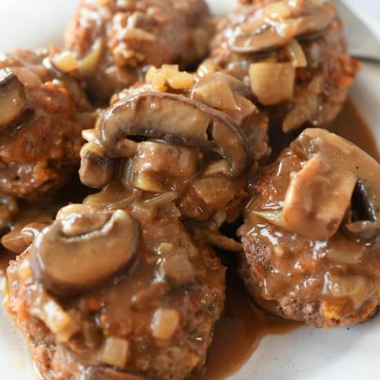 Muffin Tin Mini Salisbury Steaks