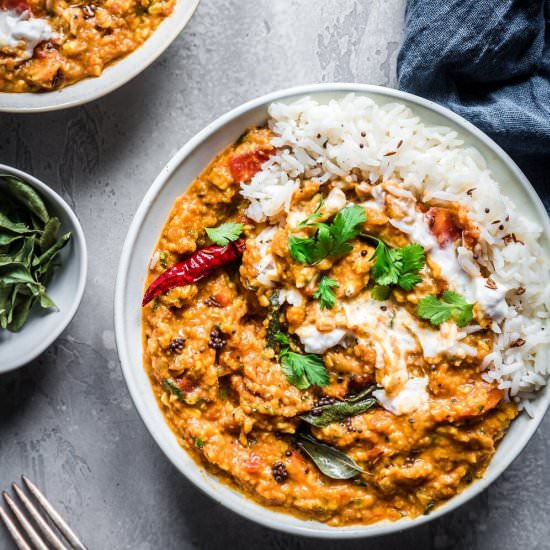 Restaurant-Style Vegan Dal Tadka